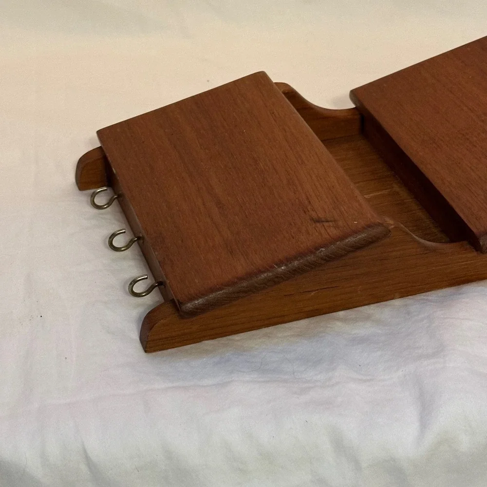Goodwood Wall Mail Organizer Brown Excellent Teak Wood 3 Tier Key Rack Vintage